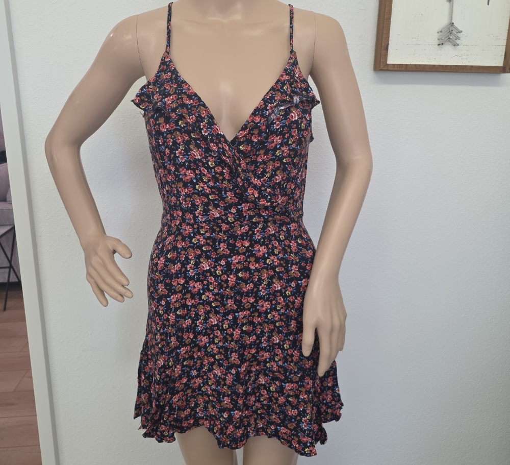 American Eagle Outfitters Women's Floral Wrap Mini Dress